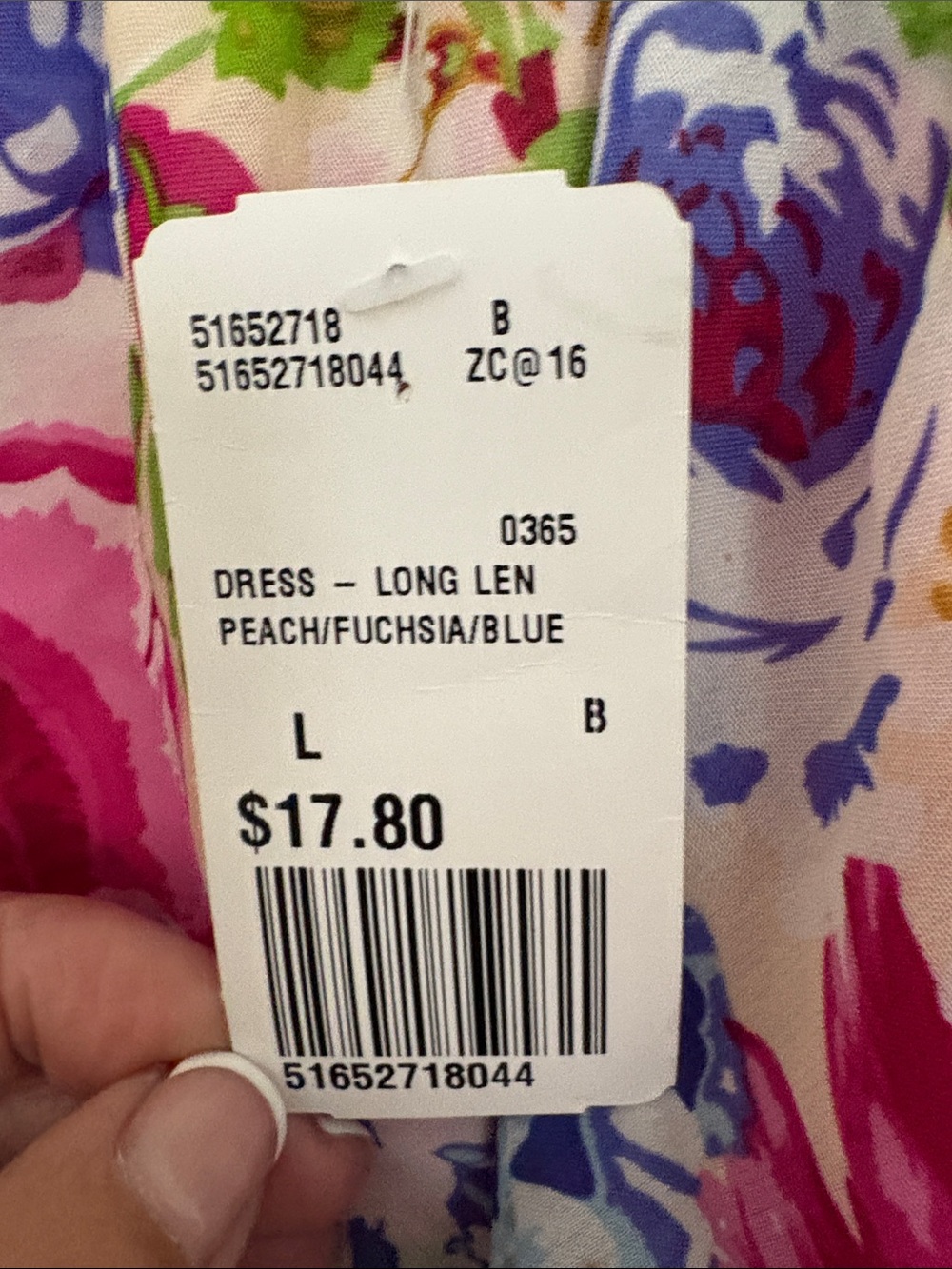 Floral Off-Shoulder Maxi Dress in Pink, Blue & Green - Picture 2 of 4